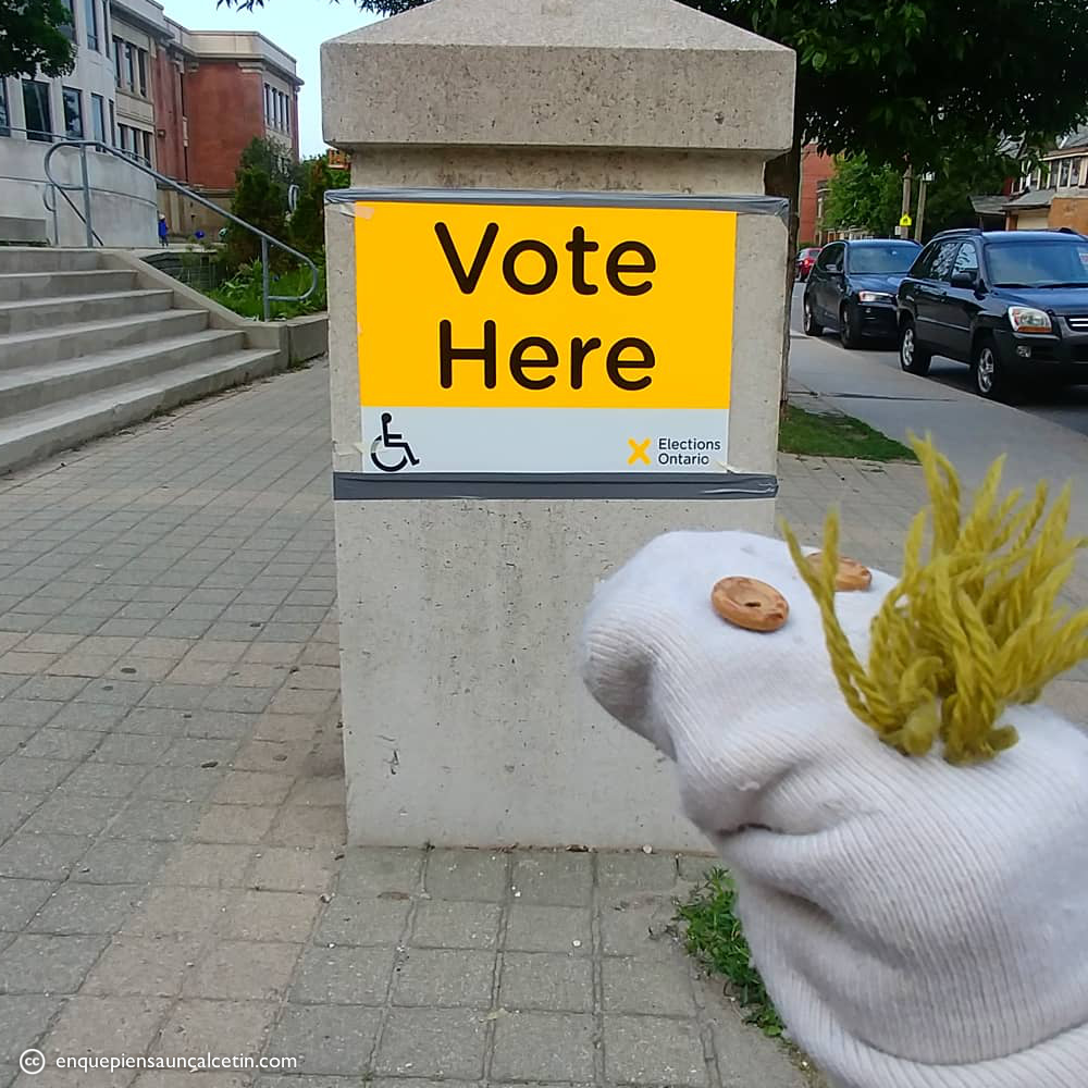 vote here sign