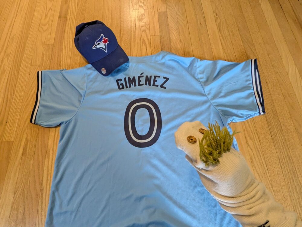 Camiseta de Andrés Giménez como jugador de los Blue Jays de Toronto.